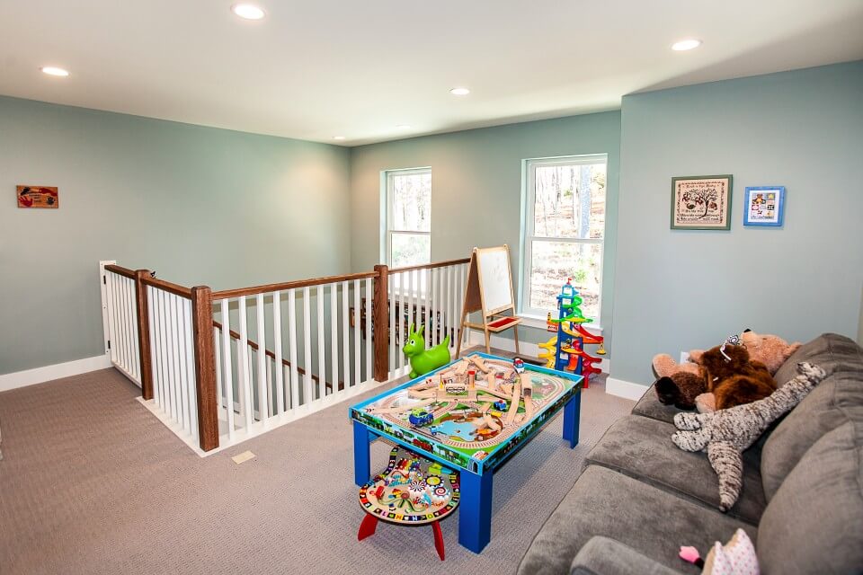craftsman style home builders playroom recreation family home