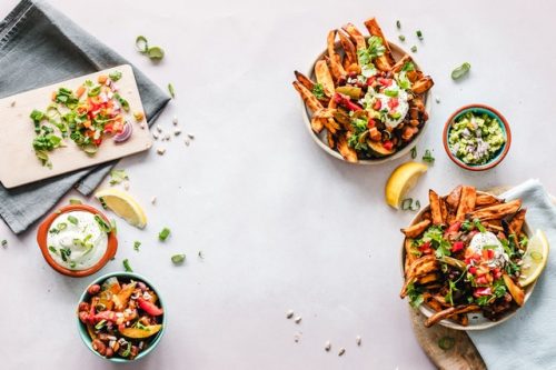 food on counter