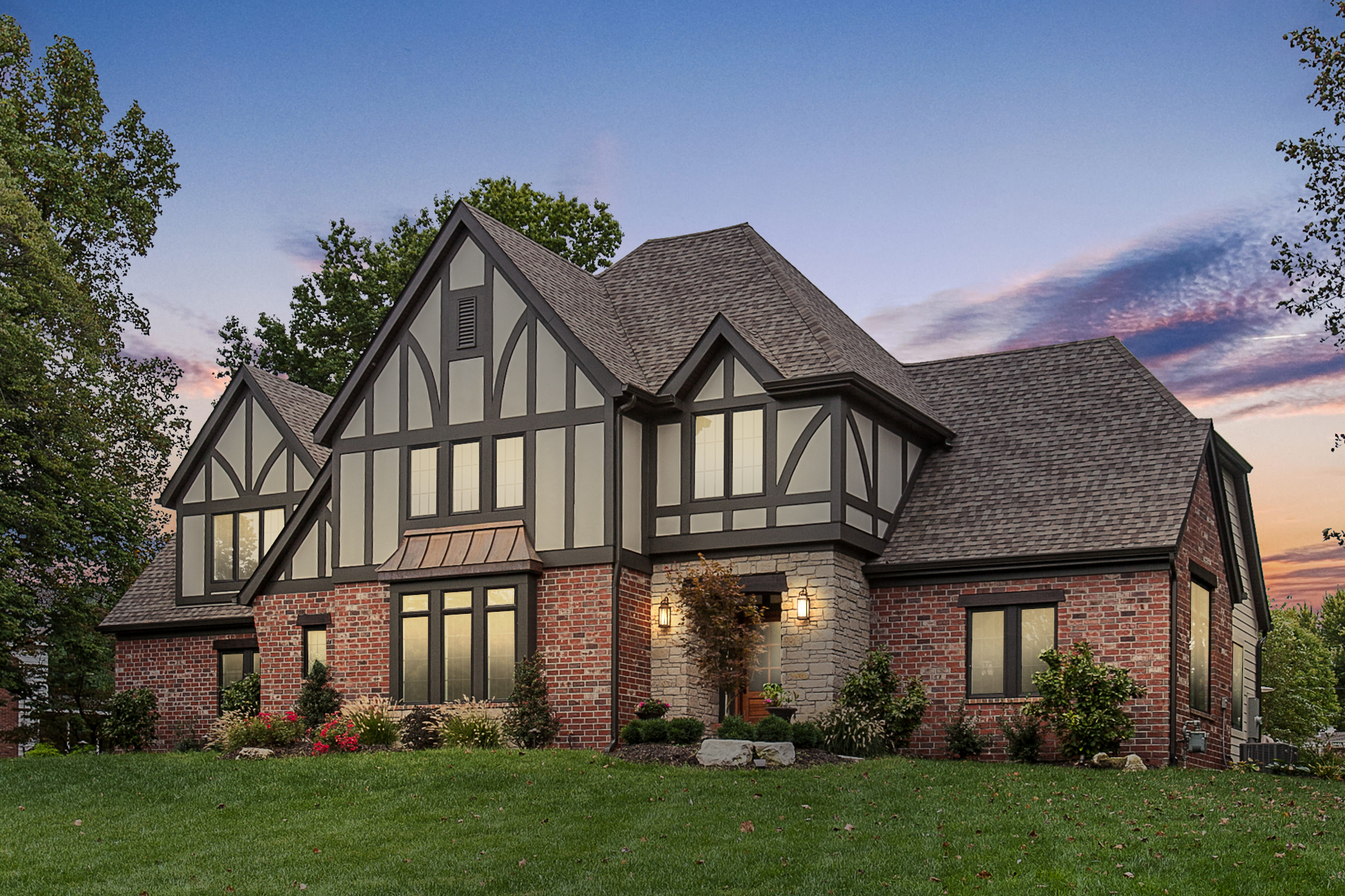 Chesterfield Missouri St Louis Custom Home Builder Custom Modern Tudor Home Built in Chesterfield, MO