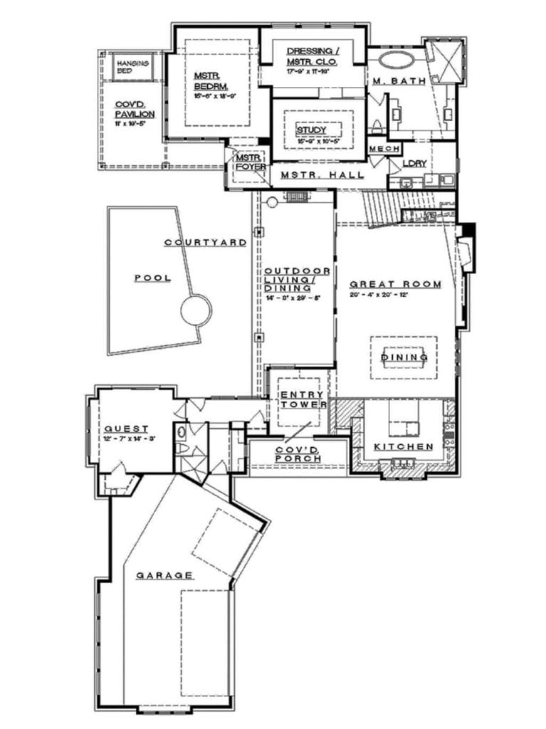 1.5 Story Modern Floor Plan Main Level