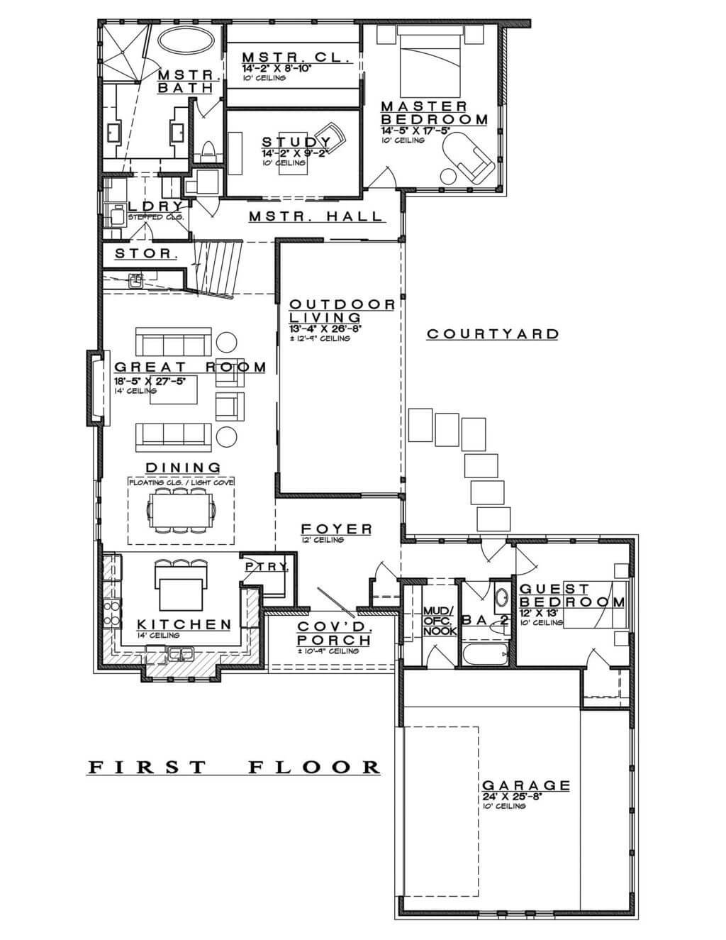 Provo Contemporary Custom Main Level Floor Plan