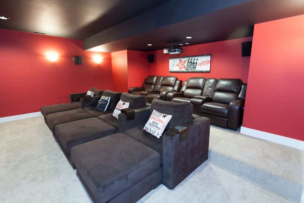 Home Theater in Custom Home in St Charles County
