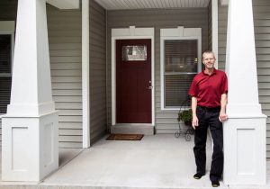 Fred Derner Outside His Webster Groves, MO Green Home