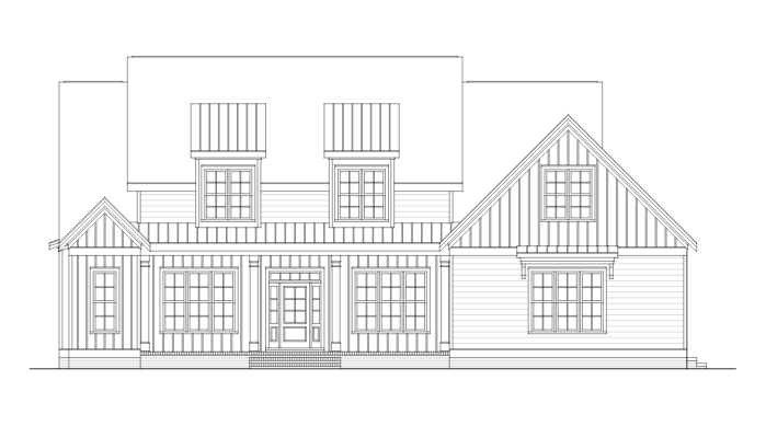 branchfrontelevation Branch Modern Farmhouse Plan Front Elevation