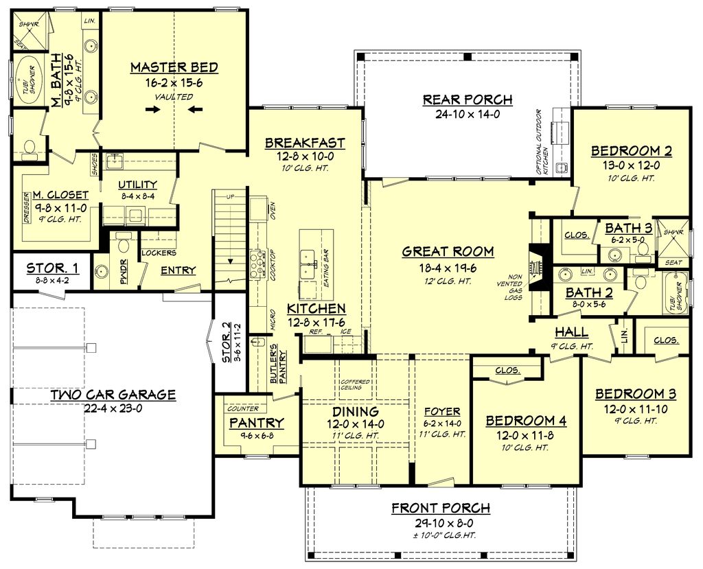 Modern Farmhouse Ranch Floorplan