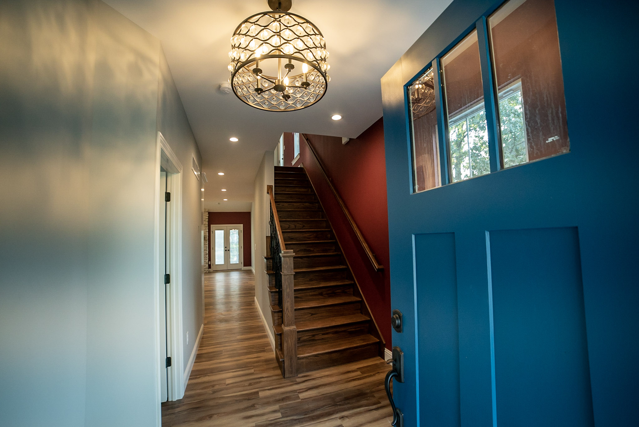 Front Door of Custom Craftsman Home Custom Home Built in Dogtown, MO by Hibbs Homes