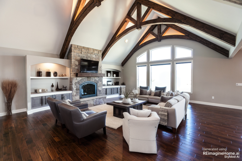 Vandeven Custom Living Room Built by Hibbs Homes
