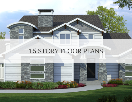 1.5 Story Floor PLans 1.5 Story St Louis Custom Home Floor Plans