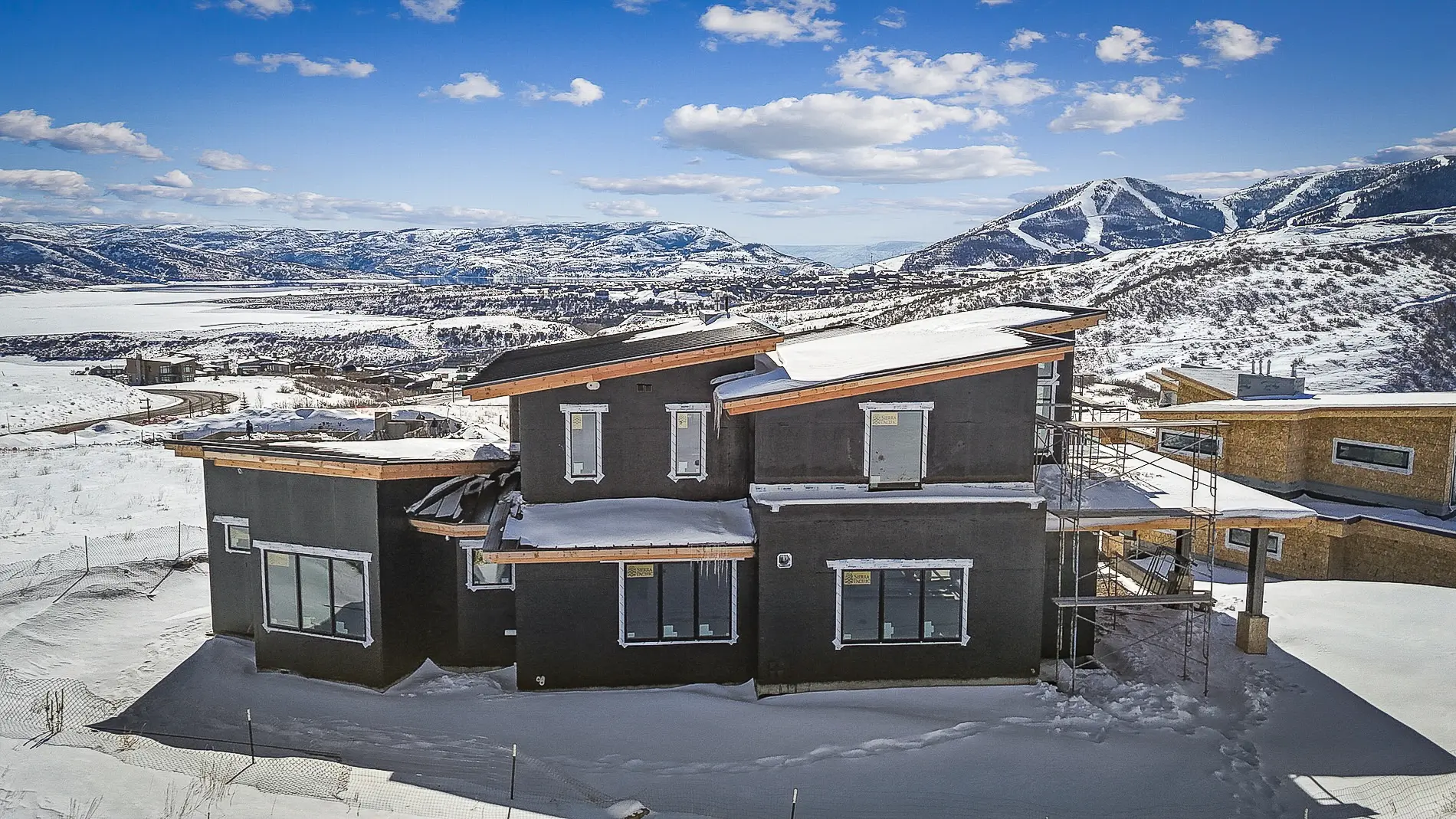 Custom Home During Construction Process in Park City, UT