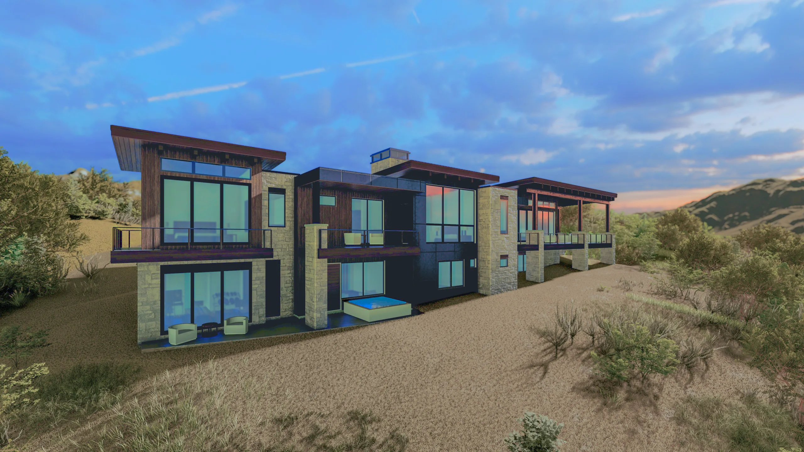 East Daybreak Custom Rear Elevation