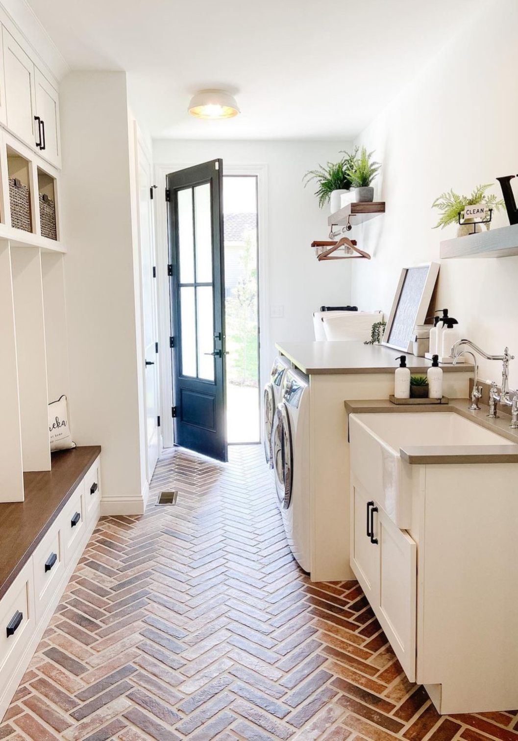 Mud Room with Cubbies and Laundry